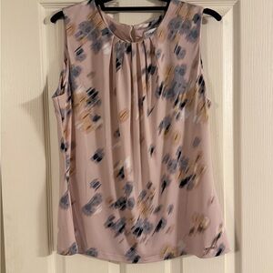 Calvin Klein Women's Sleeveless Blouse - Pink and Gray